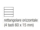 EKINEX EK-T4R-F Pack of 4 horizontal rectangular buttons 71 series in NTM