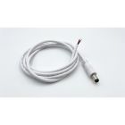 LEDCO CNTJ/BI/M 5.5X2.5MM JACK CONNECTOR WITH 1 MT. WHITE ROUND CABLE