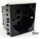 MAPAM 615N Schuko Unel 2.0 (16A-250V) Gem 615N Black Socket -