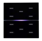 EELECTRON 9025GL10B03 9025 KNX CAPACITIVE BUTTON, BLACK GLASS 10 CHANNELS