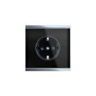 ELSNER 70319 Corlo Power Outlet- black / chrome glossy CEE 7/4 