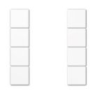 JUNG LS504TSAWWM Key covers for sensor 4 channels F50- mod. LS990- matt alpine white