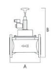 TECNOCONTROL VR570 Manual reset solenoid valve 230V NA DN 80