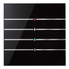 BLUMOTIX BX-F-QKBG-SILVER QUBIK LINE Glass Keyboard Cover 8 Buttons 80X80mm Black