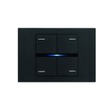 EELECTRON PO71A03RP-3 PLACCA 71 - PLASTICA LITE - NERO - 3 MODULI