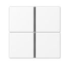 JUNG A404TSAWWM Key cover for sensor 4 channels - mod. A500- matt alpine white