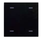 EELECTRON 9025GL04A03 VETRO 4 CH. - NERO