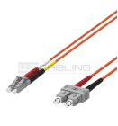 WP RACK WPC-FP1-6LCSC-005 FIBER OPTIC MULTIMODE PATCH CORD 62,5/125 LC-SC, 0,5 MT. OM1