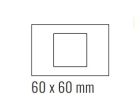 EKINEX EK-DRS-GA Rectangular plastic window plate 60X60