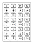 EELECTRON 9025ISH-1 CUSTOM BEDSIDE KNX PLATES WHITE ICON SET - H - 32 ICONS