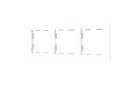 ZENNIO 980000308 Cornice 3 posti ZS55, bianco lucido