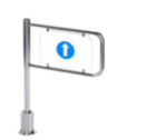 NICE TURNSTILES MS2 Monodirectional with automatic spring return and serigraphy direction arrow 650 mm emergency gate - Stainless steel-brushed stainless steel AISI 304
