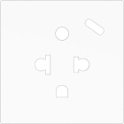 ZENNIO ZS55CEUA1USW ZS55. Euro-American socket cover with USB C 55x55