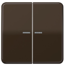 JUNG CD10921STRFBR KNX RF pushbutton, 2 channels, brown