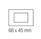 EKINEX EK-PRG-F Rectangular window plate 68x45mm in NTM