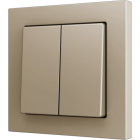 ZENNIO ZS552PB2C ZS55. Double Soft push button for 2 binary inputs