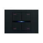 EELECTRON BK04PLL-3 KIT OF 4 SQUARE PLASTIC KEYS PAINTED BLACK -