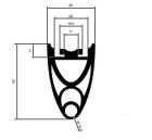 SOMMER 3677V000 Rubber profile (passive) - type GP62- for protection