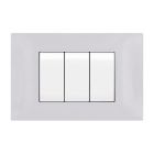 MT DISTRIBUZIONE M6004BL-1 Placca Vetro T2-Gem M6004BL-1 4P Bianco