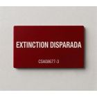 COOPER CSA INCENDIO CSA08677-3 DICITURA 5965 ES EXTINCION DISPARADA