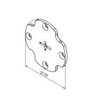 NICE 1025.01.00 Adattatore universale bianco compatibile con supporti Rollease della serie R16 (interasse 48 mm)