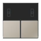 JUNG ES4093TSA Set di pulsanti completo per controller ambientale KNX compatto 4093KRMTSD- mod. LS990- acciaio inox