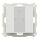 MDT BE-TA55P2.G1 PLUS BUTTON 2 times, 55, PURE WHITE GLOSSY STATUS AND ORIENTATION LED
