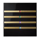 BLUMOTIX BX-F-QKB-GOLD QUBIK SENSITIVE Keyboard Cover ABS 80X80 8 Buttons Black