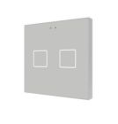 ZENNIO ZVI-F2-S ZVI-F2-S Flat 2 Backlit capacitive touch switch, 2 buttons, silver