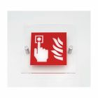 ARITECH INCENDIO BI_PLEXIGLASS Cartello di segnalazione in plastica rosso per avv