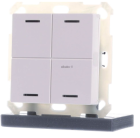 MDT BE-TAL55T4.01 KNX Button Light 55 4 times, RGBW, with temperature sensor, pure white gloss