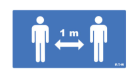 COOPER CSA LIGHTING LUM11160 SOCIAL DISTANCING SAFETY PICTOGRAM 1M