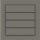 EKINEX EK-T4R-FGL kit of 4 horizontal rectangular Linea 71 buttons (60 x 15) in london gray colour
