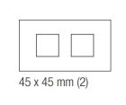 EKINEX EK-S2E-F Double plate with 2 windows 45X45 in NTM