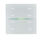 EELECTRON 9025GL08B01 9025 KNX CAPACITIVE BUTTON, WHITE GLASS 8 CHANNELS