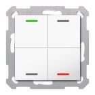 MDT RF-TAL55T402.01S RF KNX+ Taster Light 55 4T, Secure, +T, b.brill.