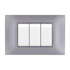 MT DISTRIBUZIONE GEM-P6003-PL PLACCA TECNOPOLIMERO GEM 3P PLATINO