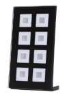 MDT BE-GTT8S.01 KNX 8-channel plus glass button with temperature sensor, black BE-GTT8S.01