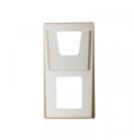 ABTECNO XPR-DINFP2VS-ES DOUBLE VERTICAL RECESSED FRONT PLATE WITH SILVER ABS POCKET