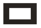 EELECTRON EEQP400790001-3 9025 4-MODULE COVER PLATE, BLACK 