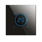 BLUMOTIX BX-Q07B KRISTAL Glass thermostat 80X80mm Black
