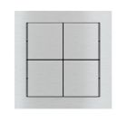 EKINEX EK-T4Q-GB_ Pack of 4 71 series square metal buttons