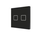 ZENNIO ZVI-F2-A ZVI-F2-A Flat 2 Backlit capacitive touch switch, 2 buttons, black