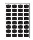 EELECTRON 9025ISA-3 9025 KNX CAPACITIVE BUTTON, BLACK ICON SET - A BLANK - 32 ICONS
