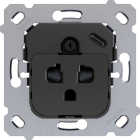 ZENNIO ZS55IEUA1US ZS55. Euro-American socket insert with USB C - scr