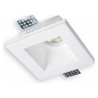 LEDCO GE1020/G FARETTO GESSO QUADRATO ALTO C/VETRO GU10