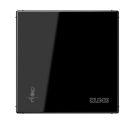 JUNG LS2178ORTSSW KNX room thermostat with integrated bus coupler and 4-channel button interface. Without temperature value adjustment knob - black
