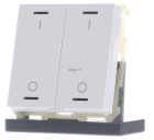 MDT BE-TAL63T2.B1 KNX Button Light 63 2 times, RGBW, with temperature sensor, high-gloss studio white