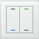 MDT BE-GTL2TW.01 BE-GTL2TW.01: pulsante in vetro II Lite 2 volte, RGBW, bianco