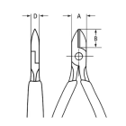 KNIPEX 77 02 115 ESD Tronchese laterale per elettronica ESD